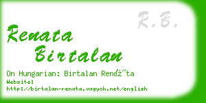 renata birtalan business card